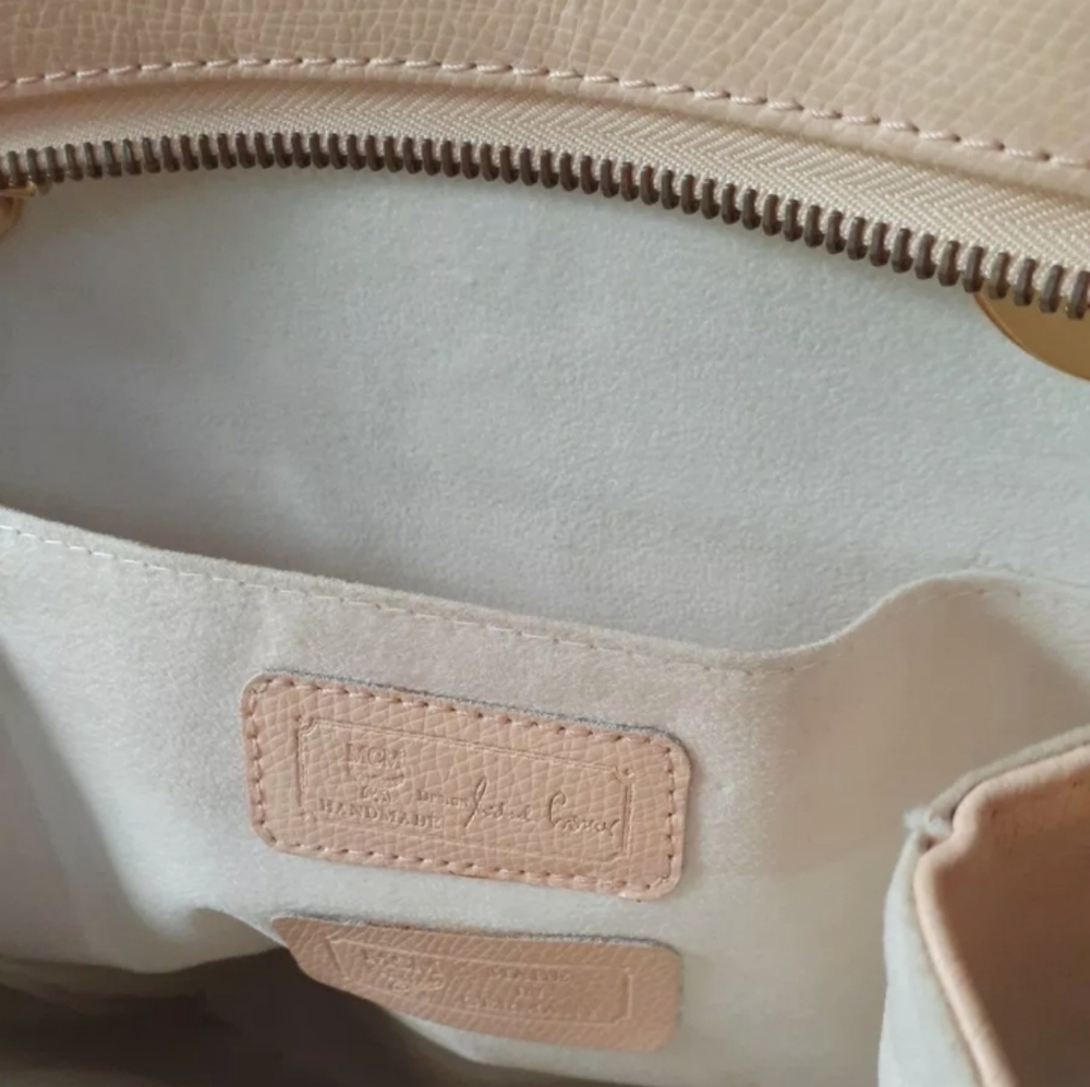 MCM Munchen Rare Vintage Pink Blush Gold Chain Shoulder Bag - Picture 8 of 12